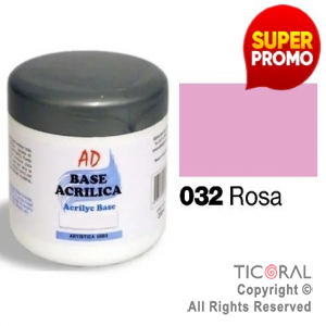 BASE ACRILICA AD 032 ROSA 200ML X 3 UNIDADES